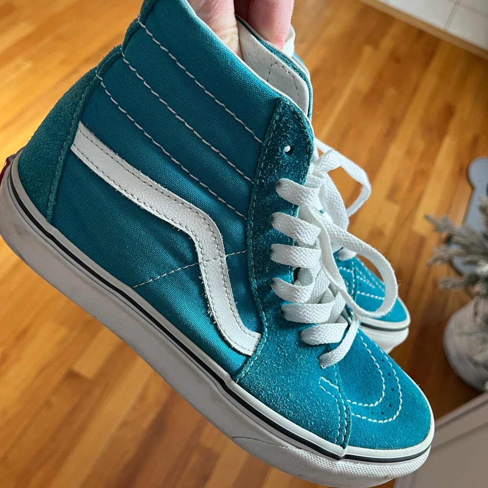 Vans Teal Skate Shoes with White Details